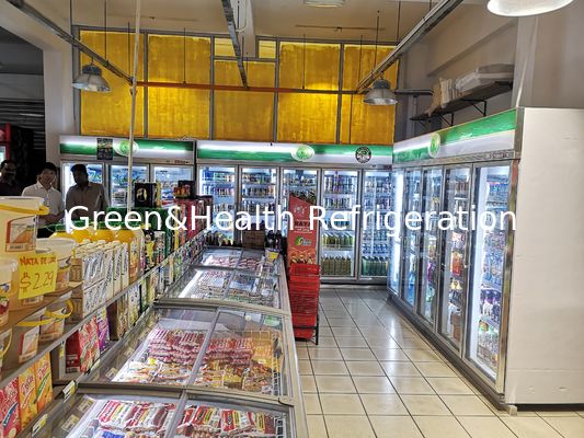 店の自動直立した飲料の表示クーラーはドアごとの5 PCの霜を取り除きます