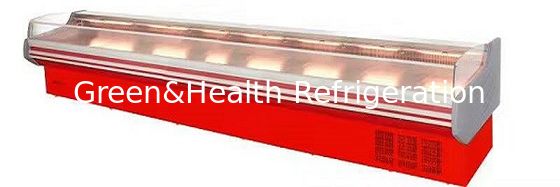 ROHSのデリカテッセンの表示冷却装置、肉シーフードのための2mの開いた表示によって冷やされているショーケース