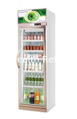 480L ダンフォスコンプレッサー搭載 0-10℃温度制御ガラスドア冷蔵庫 業務用飲料クーラー