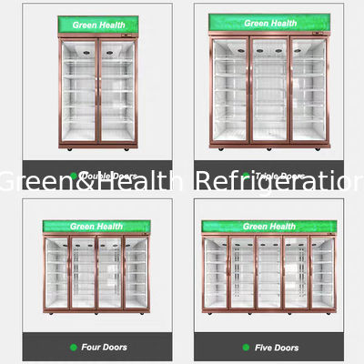 R134直立したスーパーマーケットの商業ガラス ドア冷却装置