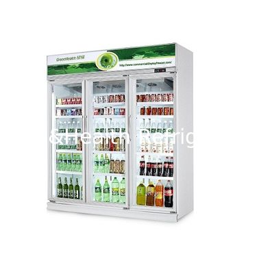 グリーンヘルス LG-1000W 3ドア商用ソフトドリンク冷蔵庫,トップマウントユニット,0°C10°C