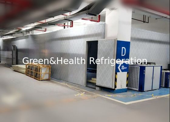 PUは凝縮の単位が付いているビーフのシーフードの送風フリーザーの冷蔵室にパネルをはめる