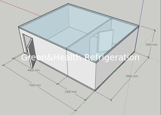 凝縮の単位が付いている冷たく、凍結の企業の冷蔵室